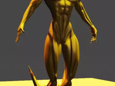 Stylized Horned Alien Creature 3D model