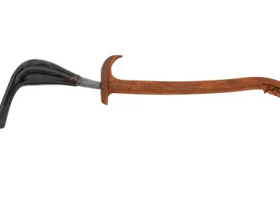 Rencong Dagger Low-poly 3D model