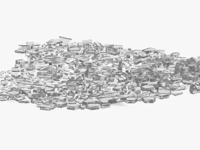 Tempered Glass Pile Small and Large 3D model