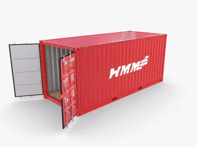 20ft Shipping Container HMM v4 3D model