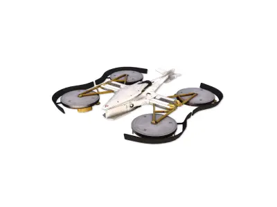 Futuristic VTOL Drone - Low Poly PBR 3D Model Low-poly 3D model