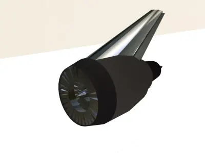 Low Poly Turbofan Engine Low-poly 3D model
