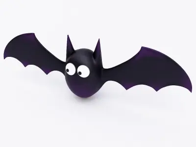 Cute bat low poly 3d model Low-poly 3D model