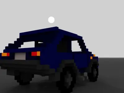 jeep car Free low-poly 3D model