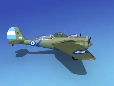 Martin B-10 Argentina 3D model