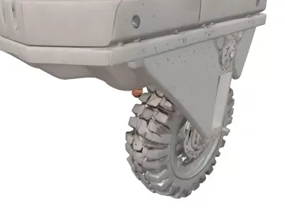 SciFi Armored Wheel Module Low-poly 3D model