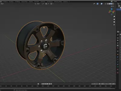 Fuel Beast Wheel Black With Dark Tint Face F150 Raptor 3D model