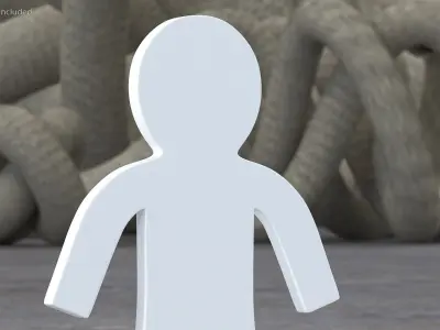Stickman Rigged Collection for Maya 3D model