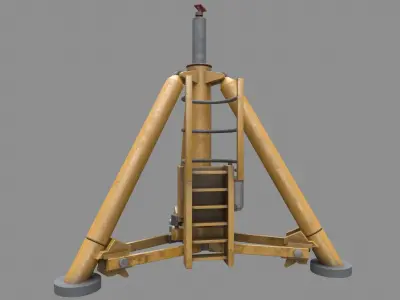 Aircraft Jack Low-poly 3D model