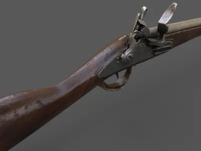 Napoleonic French Weapon 1777 Low-poly 3D model
