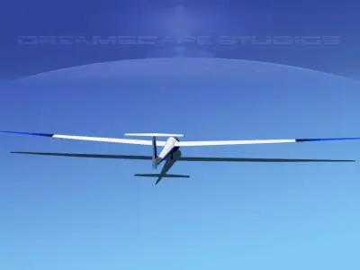 Glaser Dirks DG200 15Mtr Sailplane V07 3D model