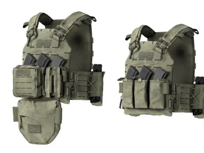 PLATE CARRIER PERUN-6 SOF LC Low-poly 3D model
