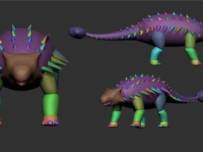 Ankylosaurus Blockout 3D model