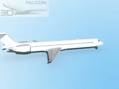 Falcon3D MD-80 Unmarked 1 3D model