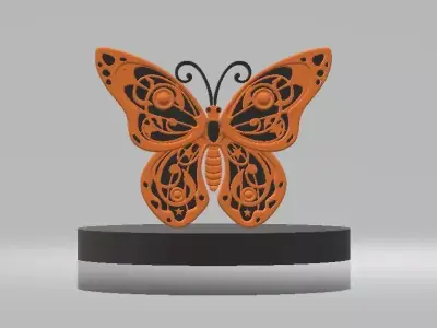  3D butterfly model 3D print model