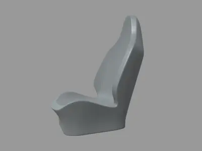 Car Seat 018 Low-poly 3D model