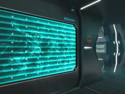 Sci-fi Interior Scene Low-poly 3D model purchase