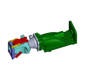 Boat Reversible Water Jet Drive 28 mm 3D print model