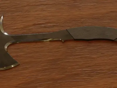 Tomahawk low-poly axe Free low-poly 3D model