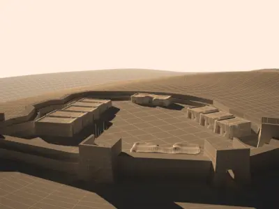 TROY I circular fortification 3D model