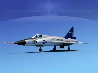 Convair F-102 Delta Dagger V08 USAF 3D model