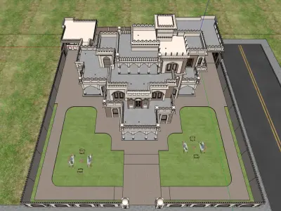 Traditional Haveli style house 3D model