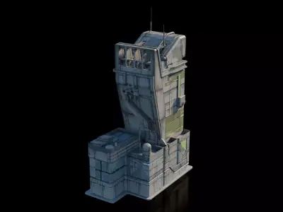 Cyberpunk Building 4 Low-poly 3D model purchase