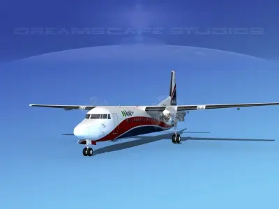 Fokker F-60 Arik Air 3D model