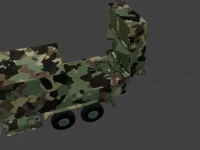 COBRA Counter-Battery Radar Low-poly 3D model