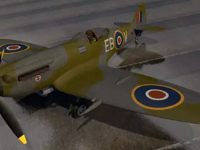 Supermarine Spitfire F Mk-14 - Mk-XIV 3D model