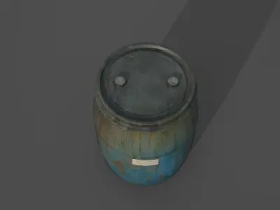Old Water Barrels - PBR and Game Ready Low-poly 3D model
