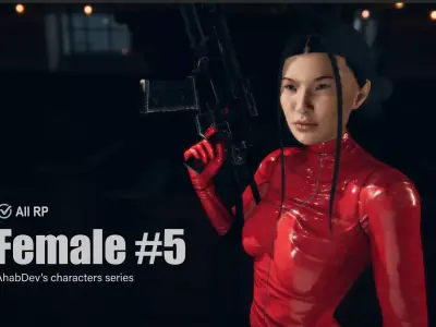 AhabDev Characters Female n5 Low-poly 3D model