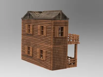 28MM WOODEN COMMAND POST 3D print model