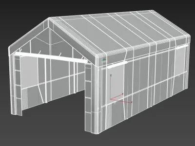  Heavy Duty Carport With Powder Coated Steel Metal Frame Low-poly 3D model
