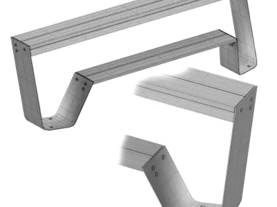 Hopper bench 3D model