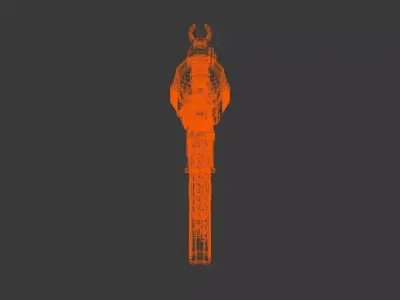 HK416 Pistol Free low-poly 3D model