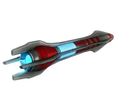 Missile 5 sci-fi low poly Low-poly 3D model