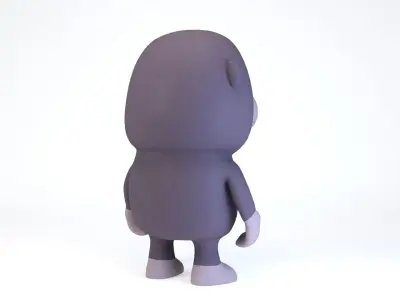 Cartoonish Humanoid Gorilla Character Low-poly 3D model Low-poly 3D model