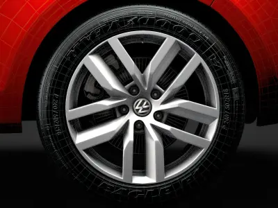 VW Golf TDI 2019 wheel 3D model