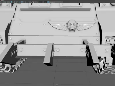 Sci-Fi Armored Tank Futuristic APC Vehicle 3D Model Low-poly 3D model