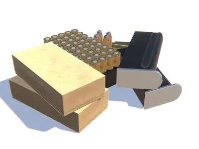 44Magnum Ammo Pack Low-poly 3D model