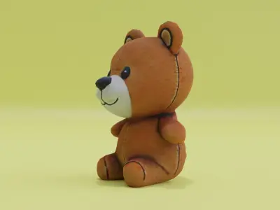 Teddy Bear Toy Plush Free low-poly 3D model