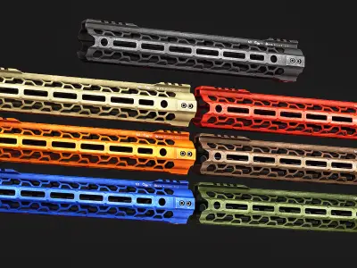 Odin Works O2 Lite M-LOK AR Handguard Low-poly 3D model