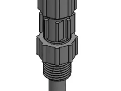 PVC Injection Valve M20 - ProMinent 3D model