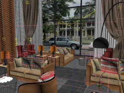 Five Star Hotel Urban Resort Lounge 3D model