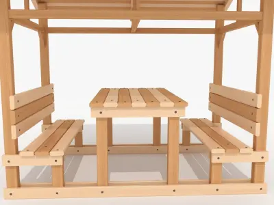 Picnic Table Free 3D model get