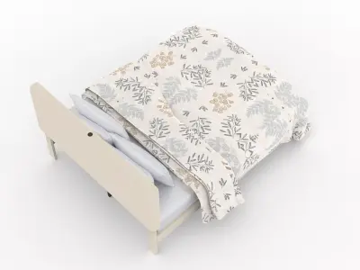 king bed Low-poly 3D model buy