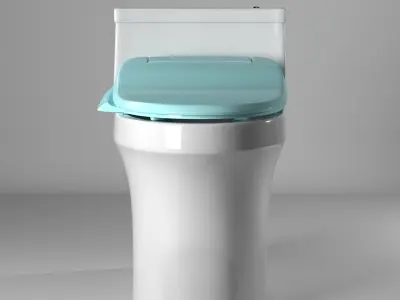 Toilet with seat 3D model