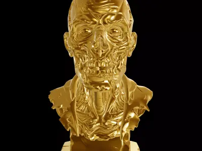 Decaying Zombie Sculpture 3D print model