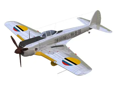 Ki43 Hayabusa type2-kou oscar 3D model